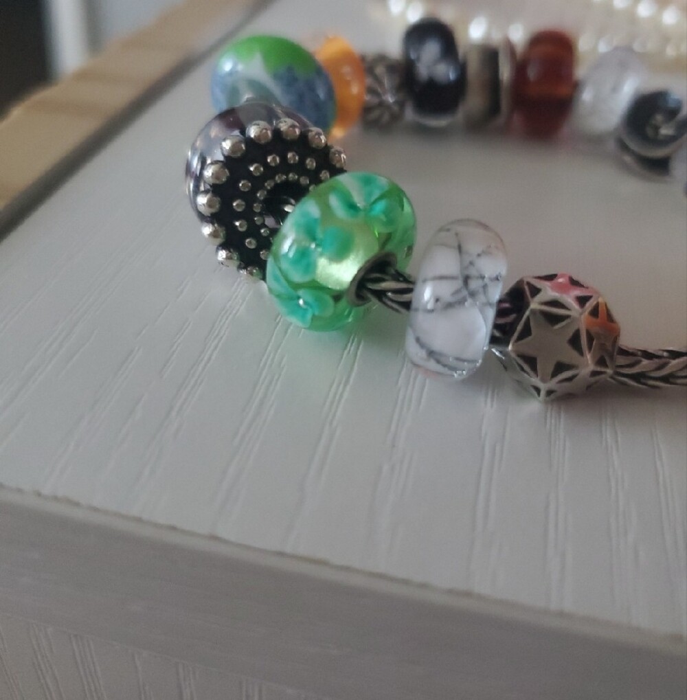 Trollbeads Green Flower Bead
